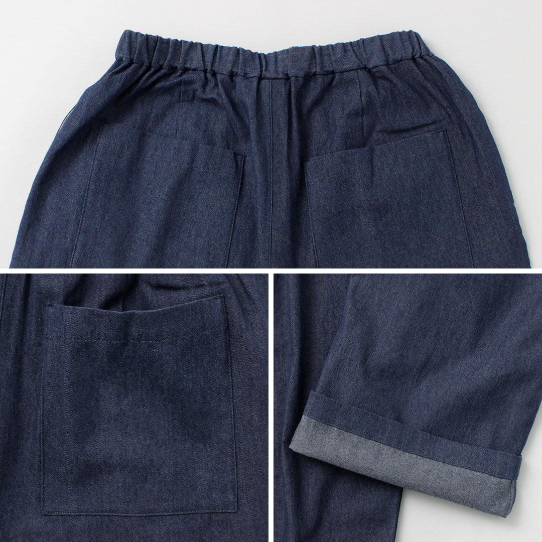 【20%OFF】MIDIUMI(ミディウミ) デニムイージー ワイドパンツ
