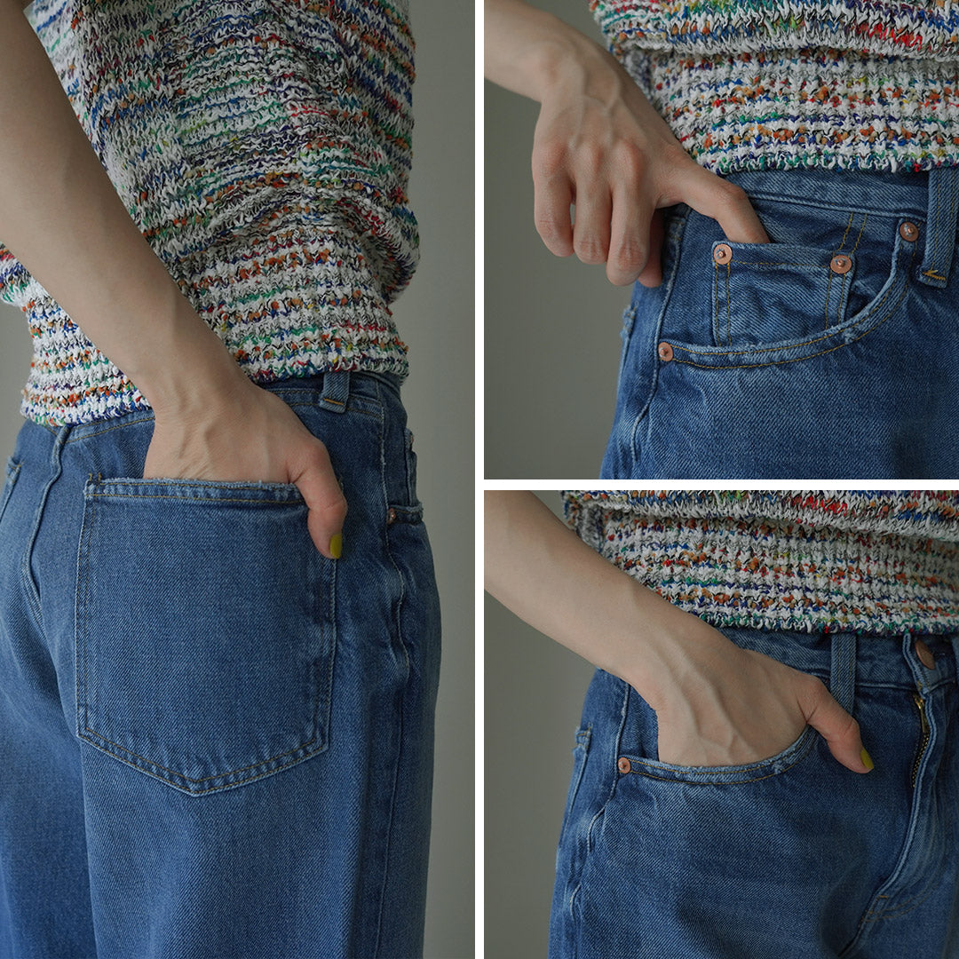 【30%OFF】RED CARD(レッドカード) Bird ワイドストレートデニム