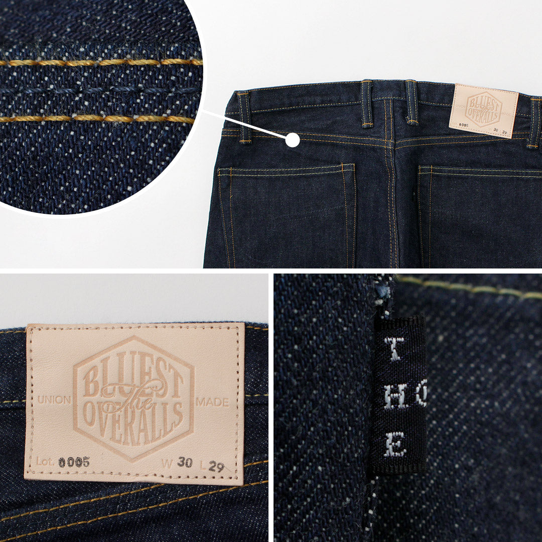 【30%OFF】THE BLUEST OVERALLS(ザ ブルースト オーバーオールズ) ビッグシルエット デニムパンツ