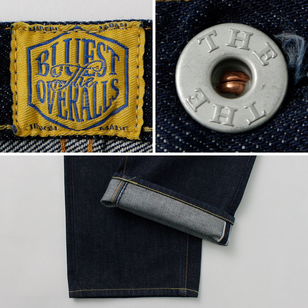 【30%OFF】THE BLUEST OVERALLS(ザ ブルースト オーバーオールズ) ビッグシルエット デニムパンツ