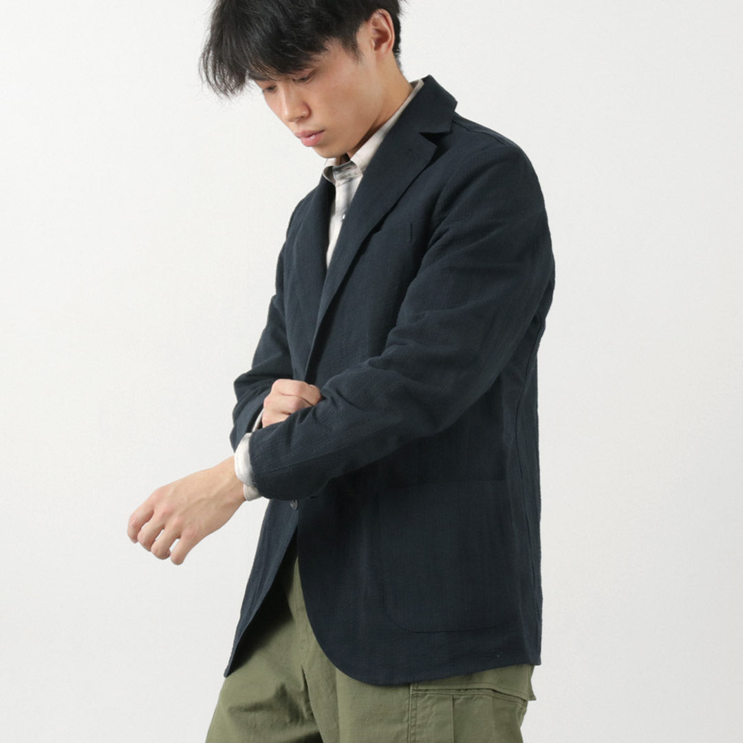 【30%OFF】FUJITO(フジト) ナウン ジャケット コットンリネンシアサッカー