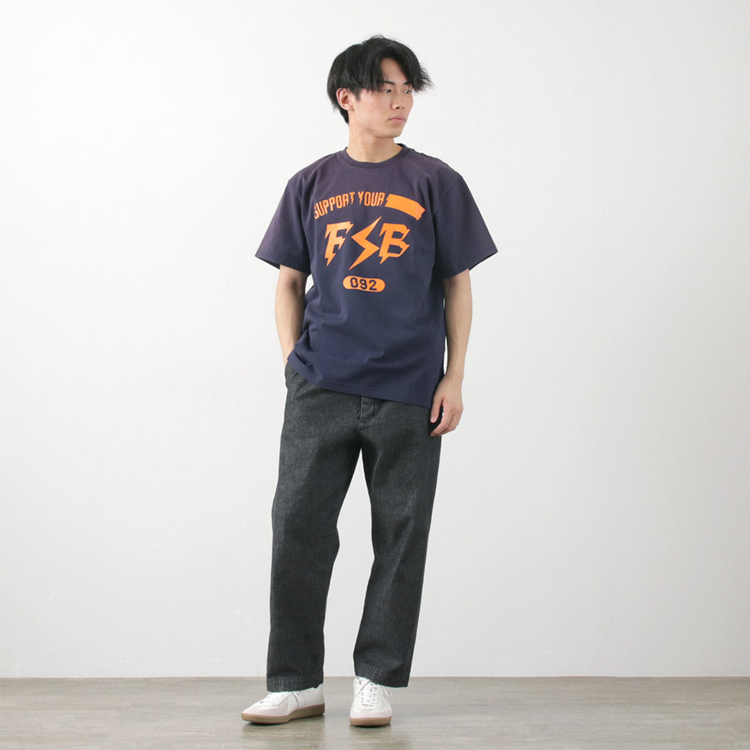【50%OFF】FUJITO(フジト) 別注 ショートスリーブTシャツ インパルスロゴ ヴィンテージ加工
