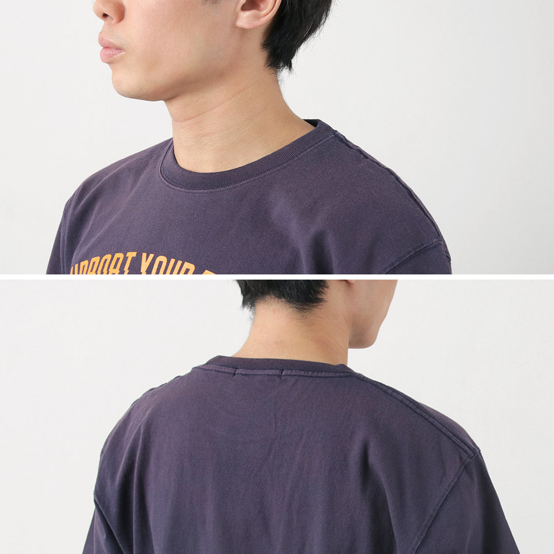 【50%OFF】FUJITO(フジト) 別注 ショートスリーブTシャツ インパルスロゴ ヴィンテージ加工