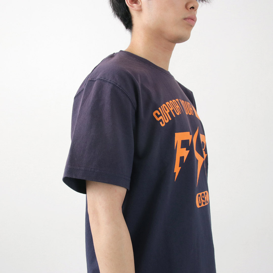 【50%OFF】FUJITO(フジト) 別注 ショートスリーブTシャツ インパルスロゴ ヴィンテージ加工