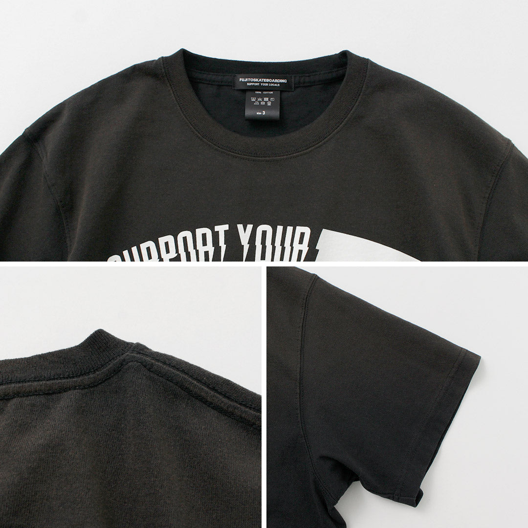 【50%OFF】FUJITO(フジト) 別注 ショートスリーブTシャツ インパルスロゴ ヴィンテージ加工