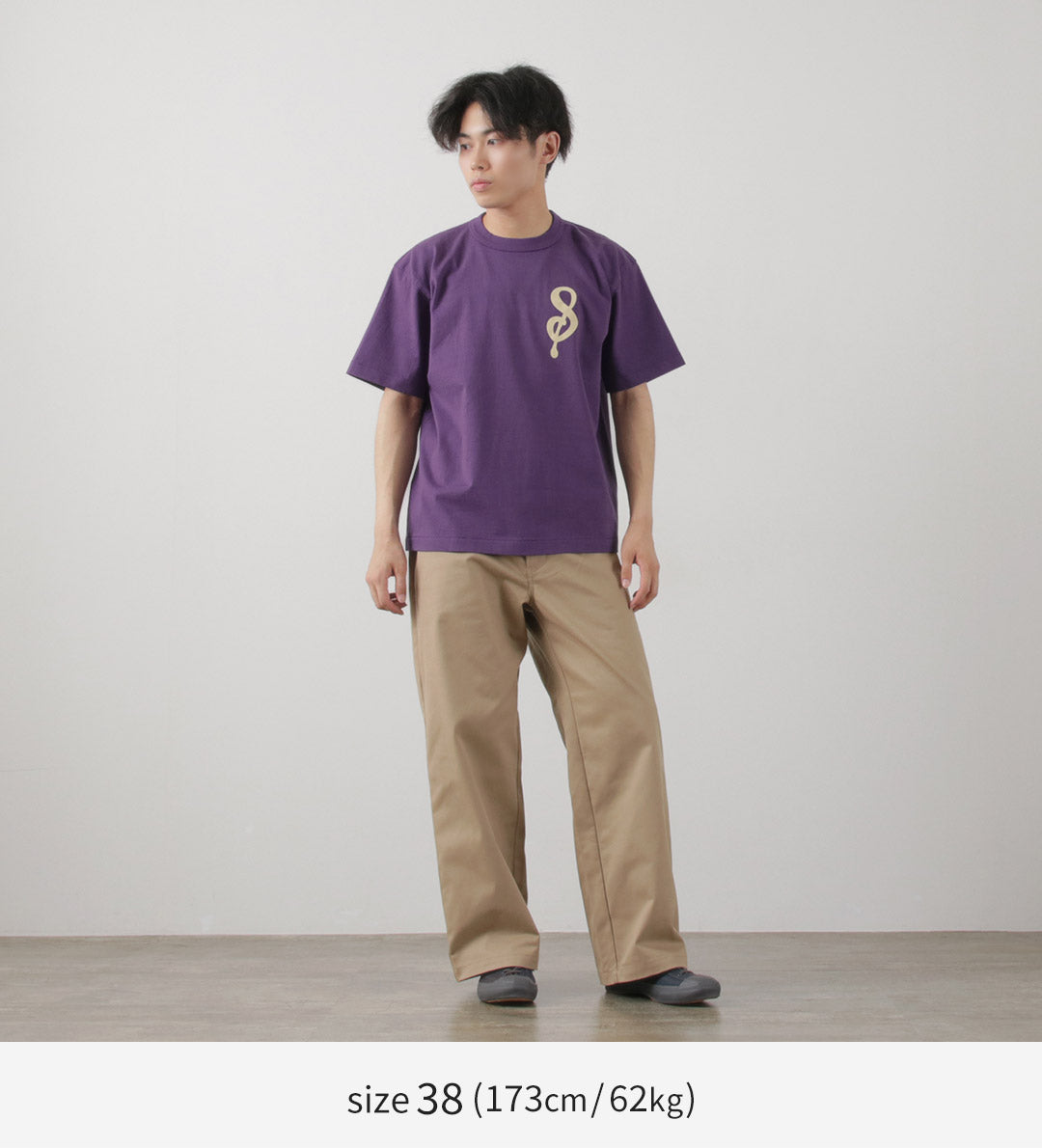 A.G.SPALDING&BROS(A.G.スポルディング&ブロス) 14/天竺 フェルトレター ショートスリーブ Tシャツ Sロゴ