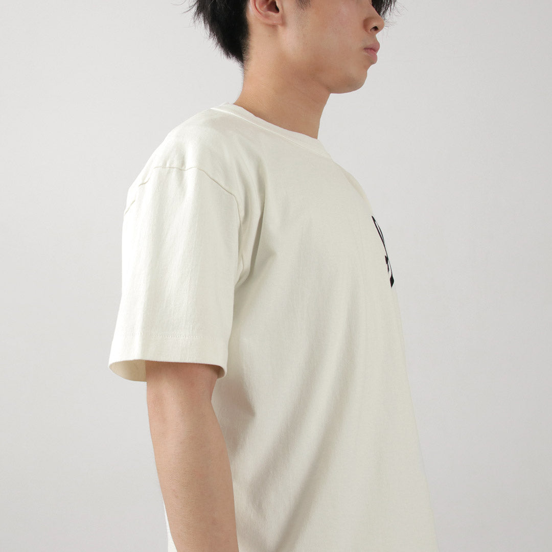 A.G.SPALDING&BROS(A.G.スポルディング&ブロス) 14/天竺 フェルトレター ショートスリーブ Tシャツ Sロゴ