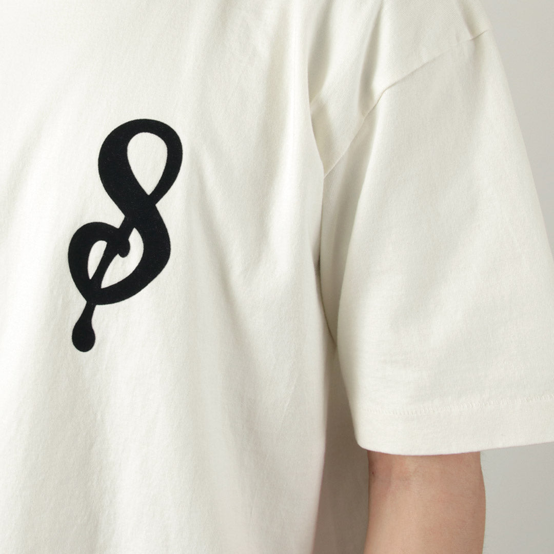 A.G.SPALDING&BROS(A.G.スポルディング&ブロス) 14/天竺 フェルトレター ショートスリーブ Tシャツ Sロゴ