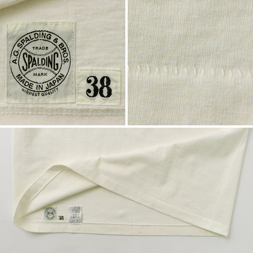 A.G.SPALDING&BROS(A.G.スポルディング&ブロス) 14/天竺 フェルトレター ショートスリーブ Tシャツ Sロゴ