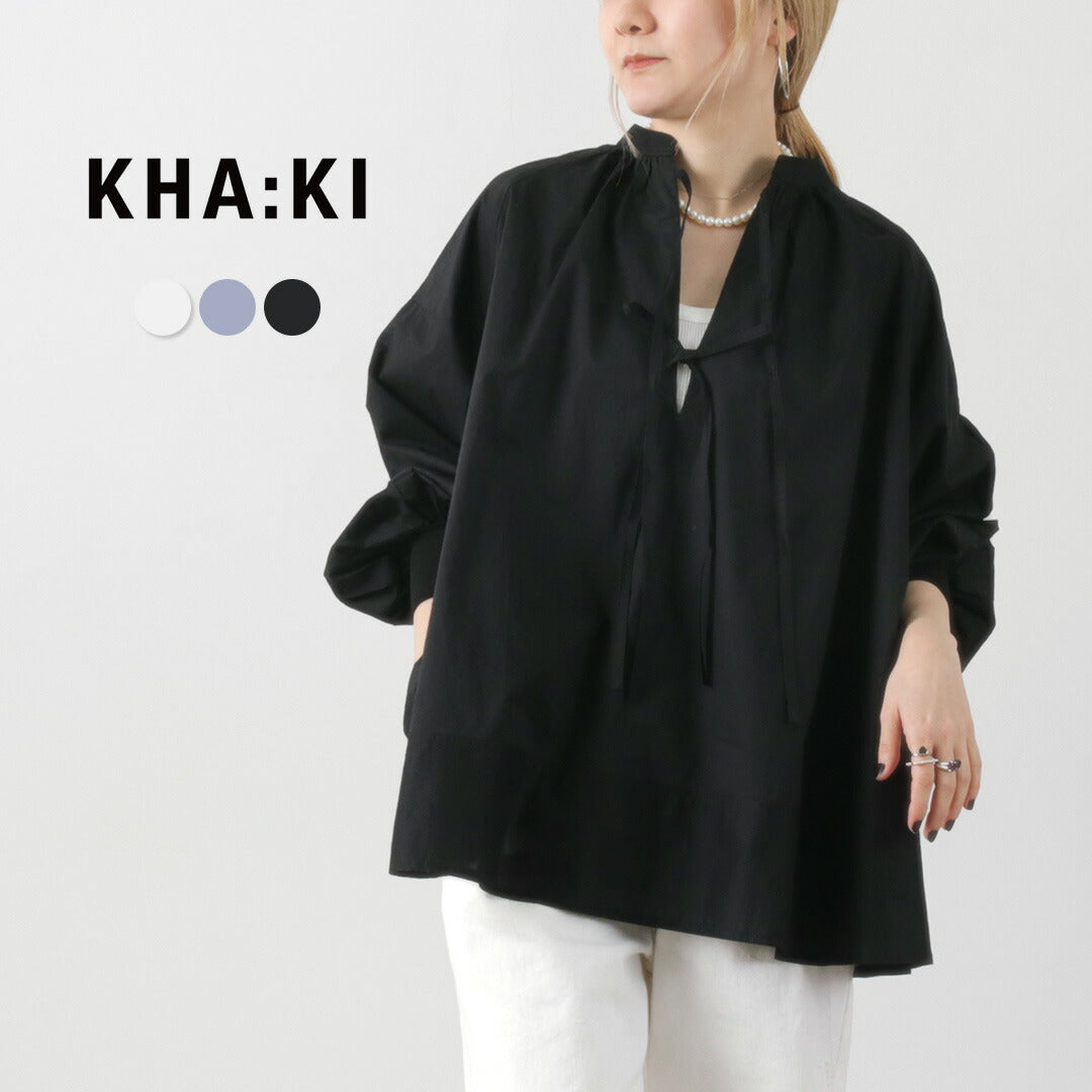 【30%OFF】KHA:KI(カーキ) 2WAY スキッパー チャーチ ブラウス