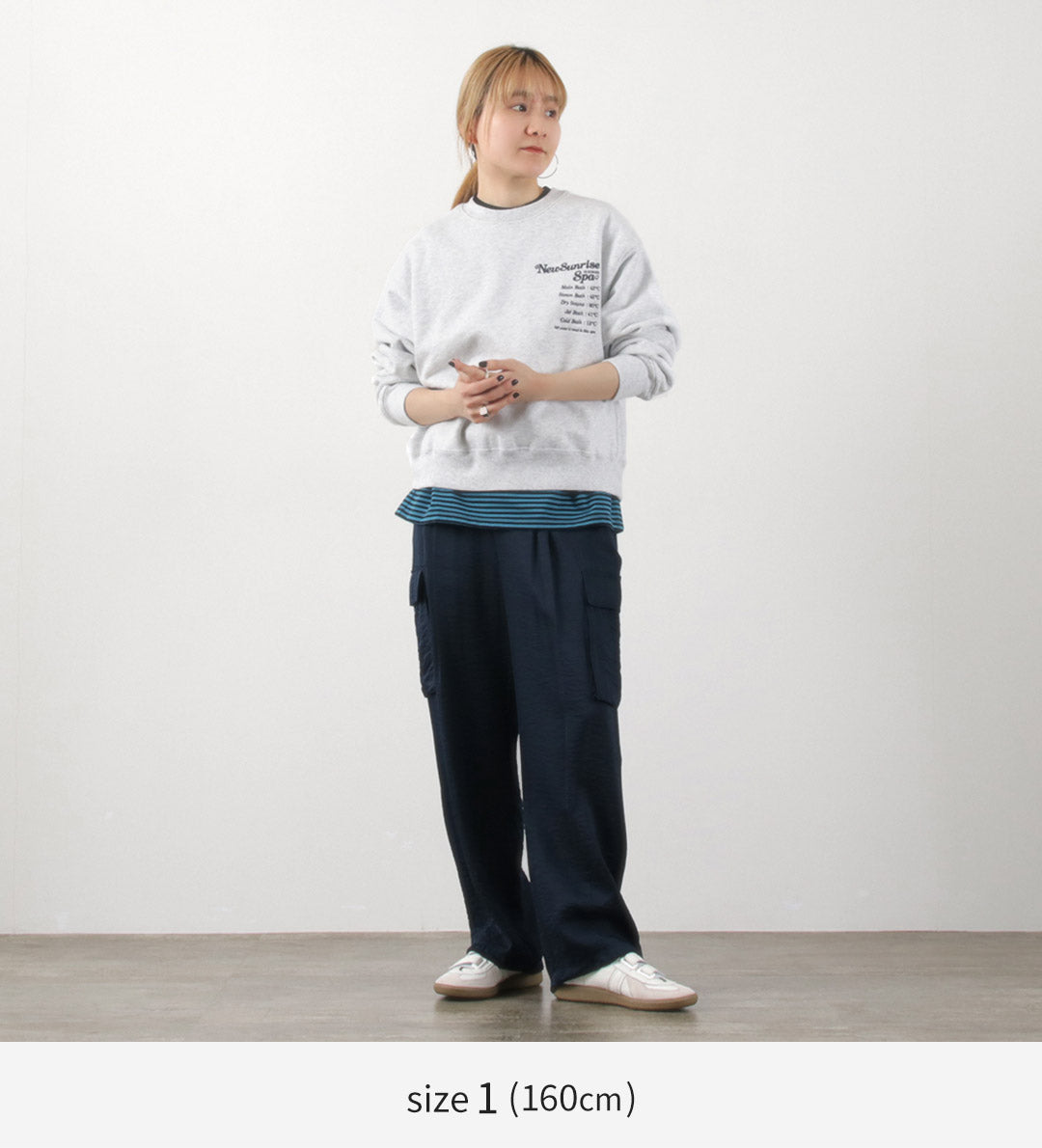 【20%OFF】KHA:KI(カーキ) ワイドスリーブ サウナ スウェット