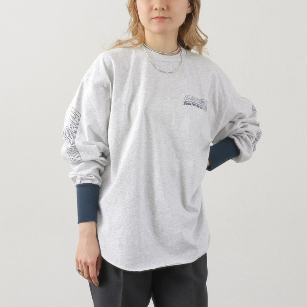 KHA:KI(カーキ) ラウンドヘム L/S Tシャツ