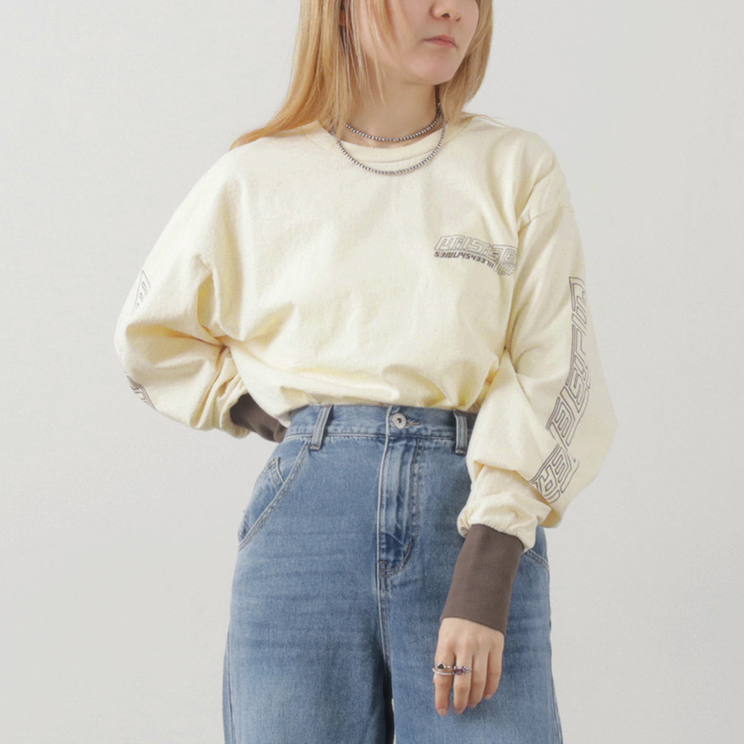 KHA:KI(カーキ) ラウンドヘム L/S Tシャツ