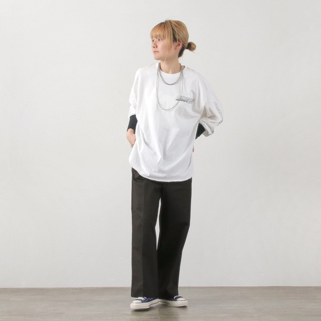 KHA:KI(カーキ) ラウンドヘム L/S Tシャツ
