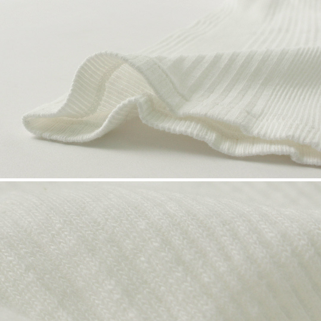 【30%OFF】FILMELANGE(フィルメランジェ) ネレア 針抜きリブ 5分袖カットソー