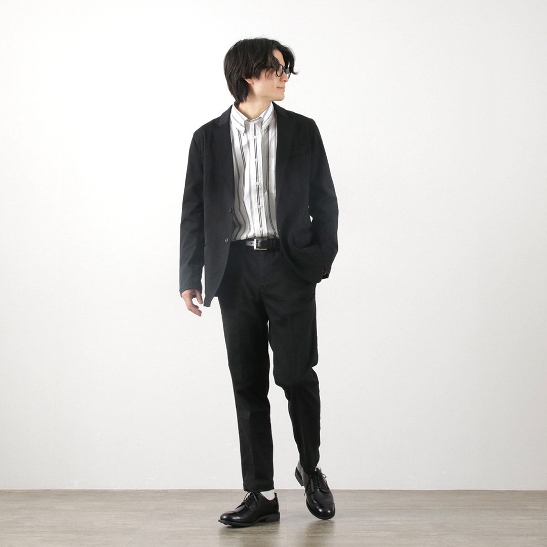 ROCOCO(ロココ) ランダムストライプ ボタンダウンシャツ クラシックフィット