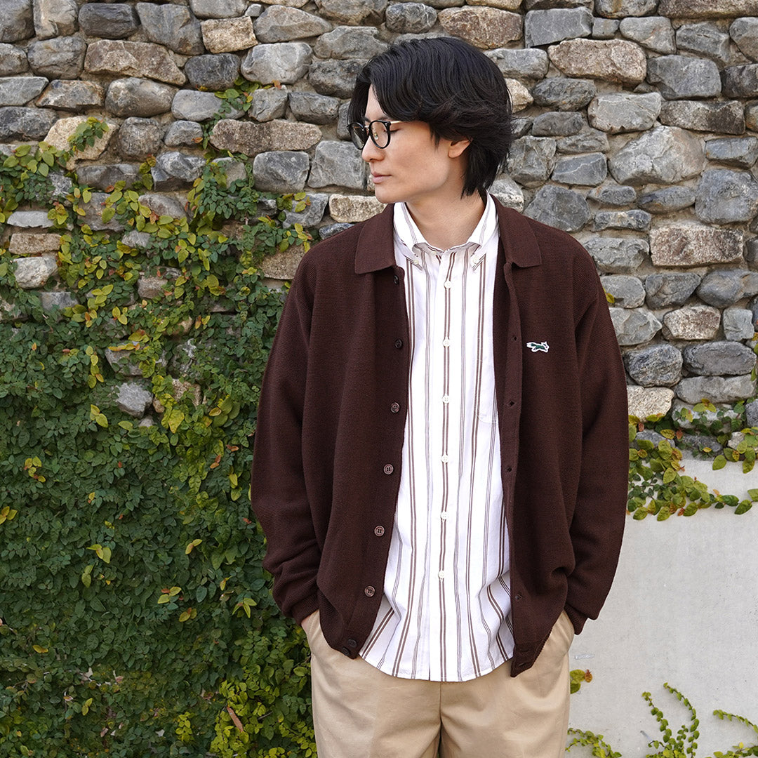 ROCOCO(ロココ) ランダムストライプ ボタンダウンシャツ クラシックフィット