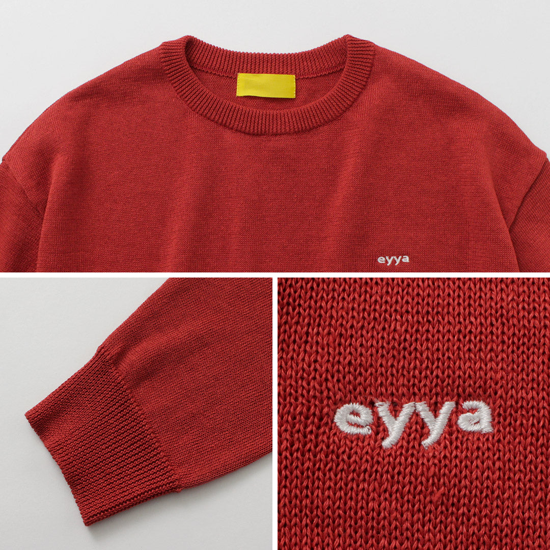 【50%OFF】EYYA(エイヤ) リネン クルーネック サマーニット