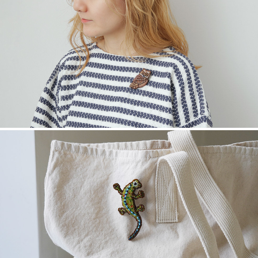 BEADED ACCESSORIES(ビーズアクセサリー) ビーズ ピンバッジ L