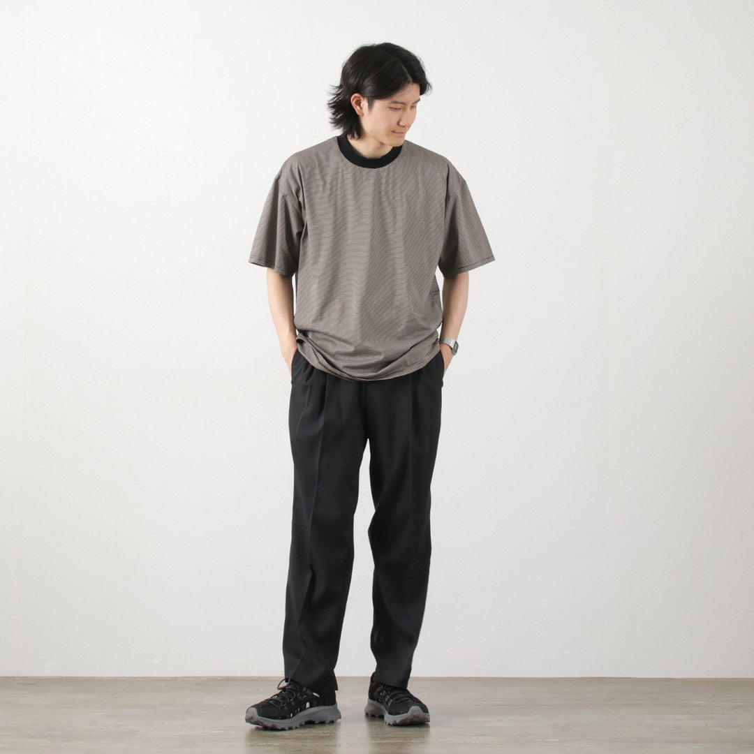 【50%OFF】FLISTFIA(フリストフィア) ルーズフィット ボーダー クルーネックTシャツ