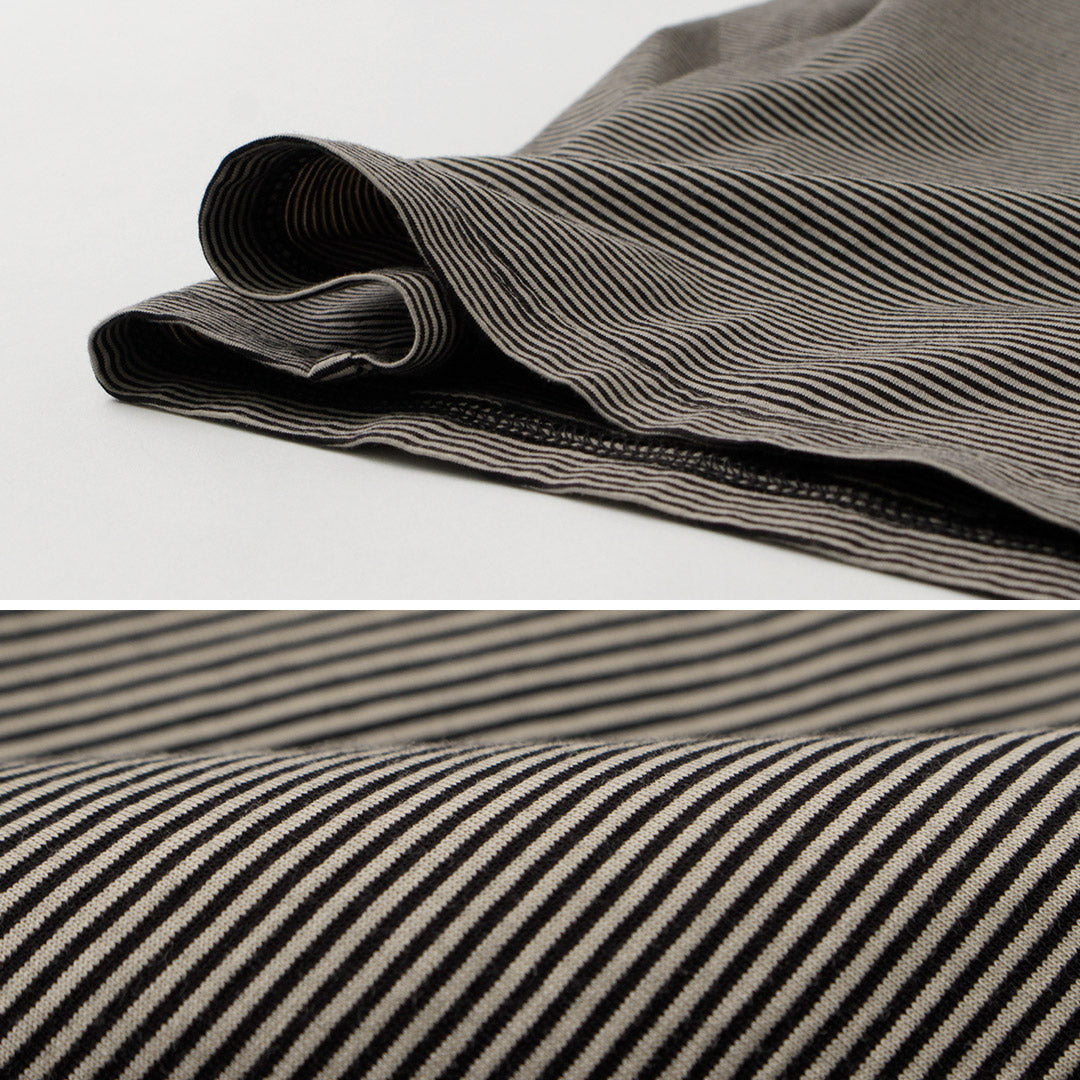 【50%OFF】FLISTFIA(フリストフィア) ルーズフィット ボーダー クルーネックTシャツ