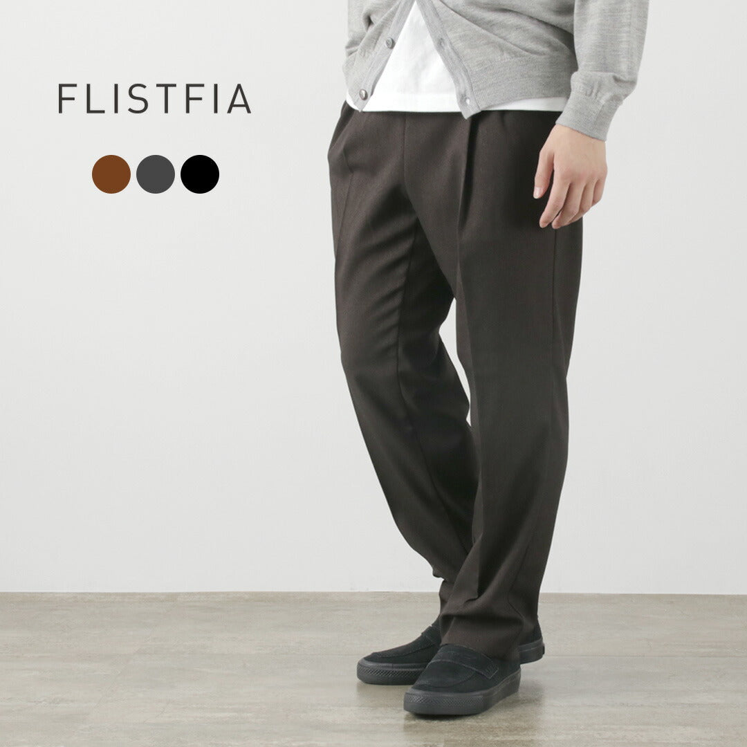 【50%OFF】FLISTFIA(フリストフィア) ウールライク タックワイドトラウザー