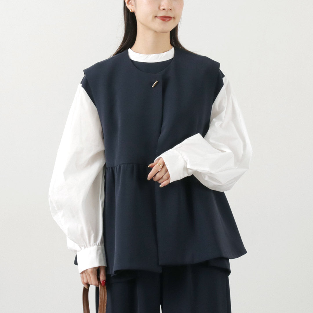 CHIGNON(シニヨン) ダブルクロス ペプラム ベスト