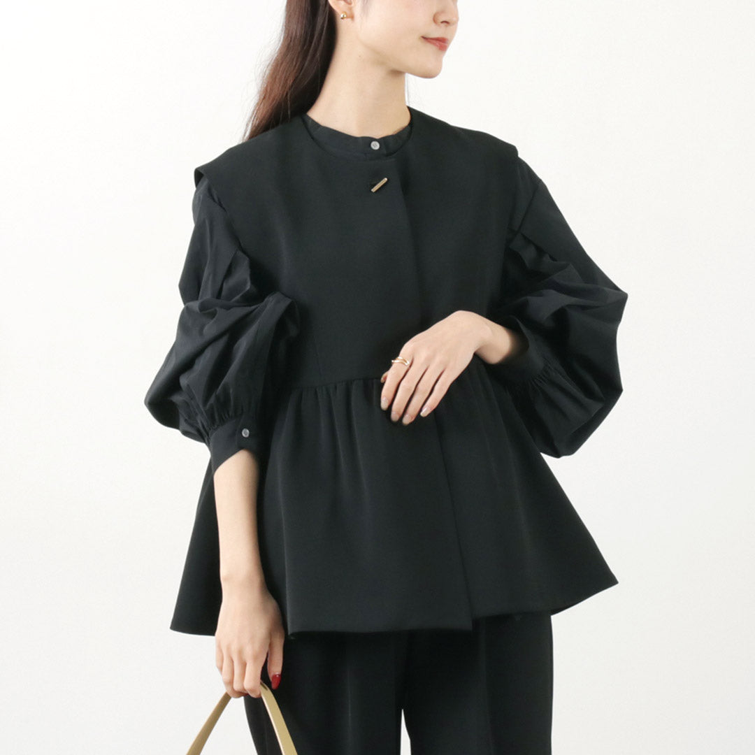 CHIGNON(シニヨン) ダブルクロス ペプラム ベスト