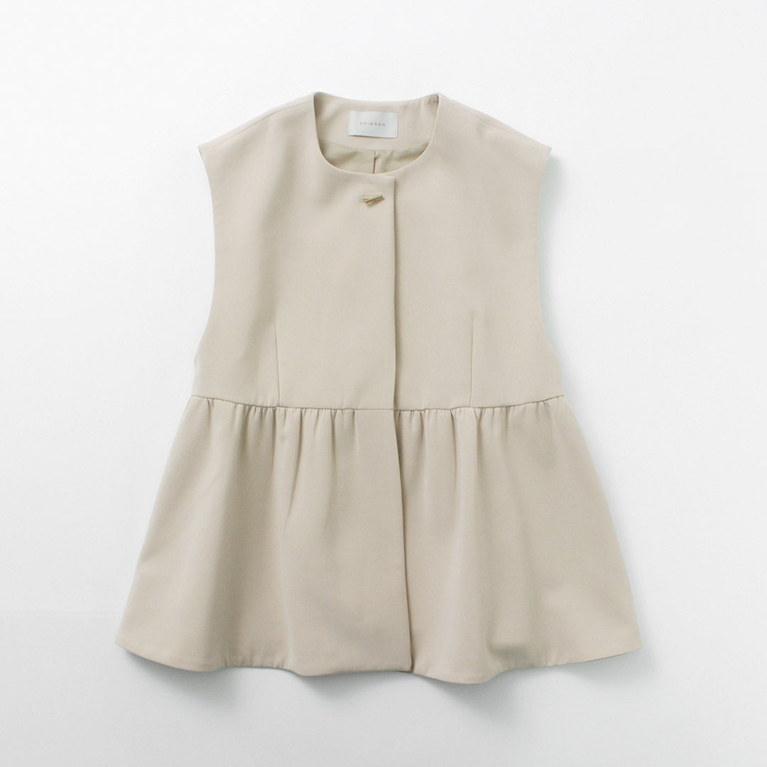 CHIGNON(シニヨン) ダブルクロス ペプラム ベスト