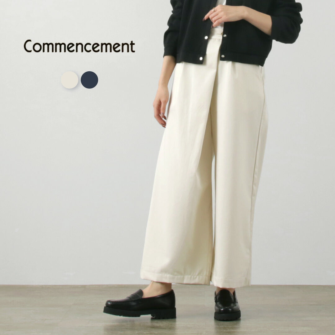 COMMENCEMENT(コメンスメント) コットン ラップパンツ