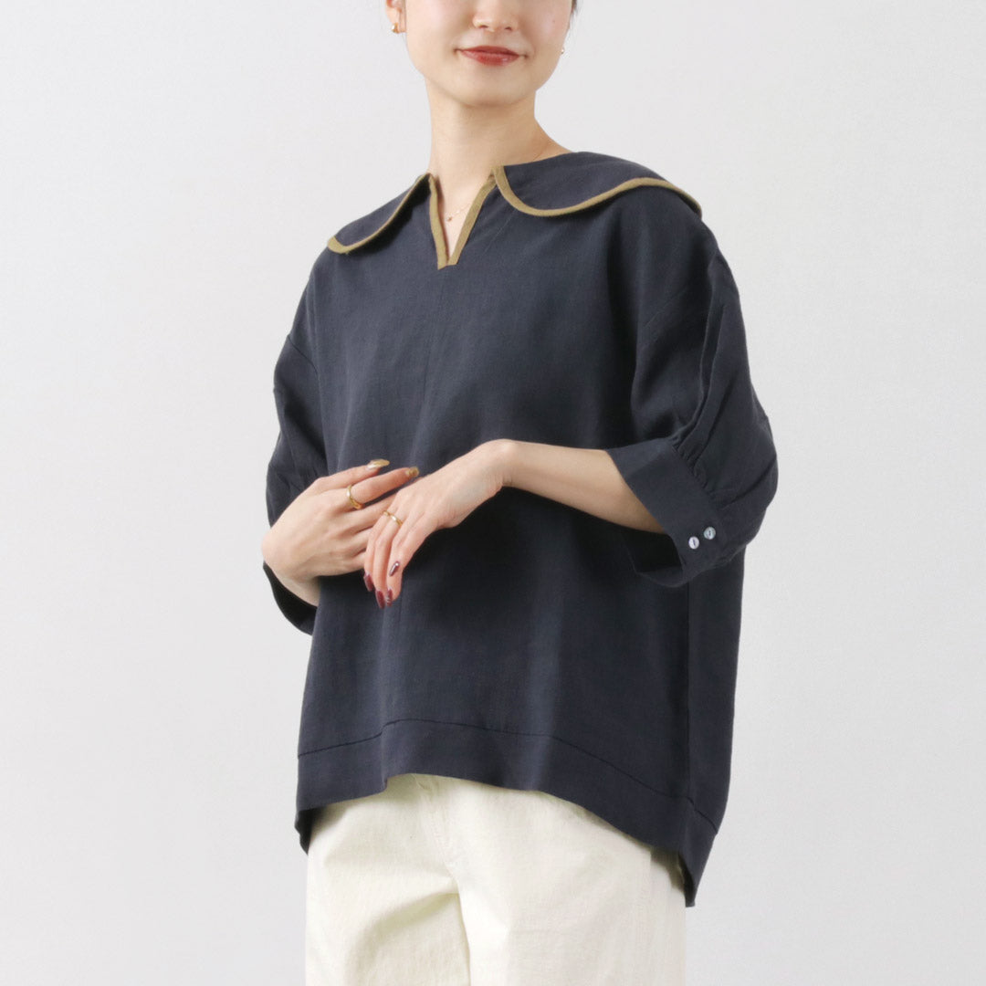 【30%OFF】KELEN(ケレン) LALAT ラウンドカラー デザイントップス