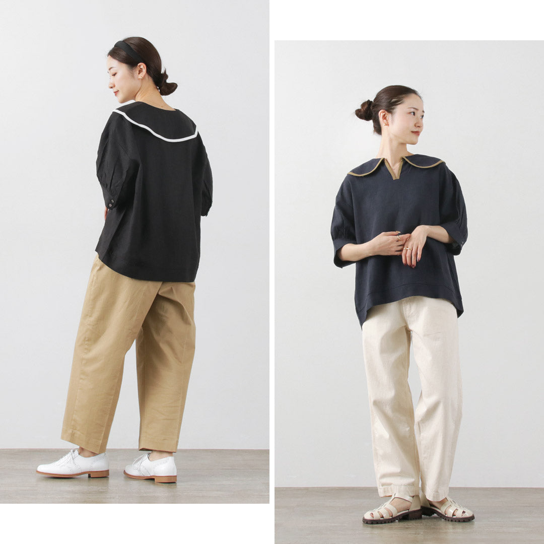 【30%OFF】KELEN(ケレン) LALAT ラウンドカラー デザイントップス