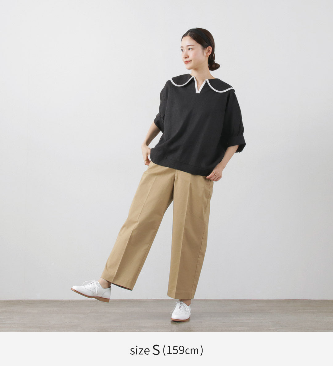 【30%OFF】KELEN(ケレン) LALAT ラウンドカラー デザイントップス