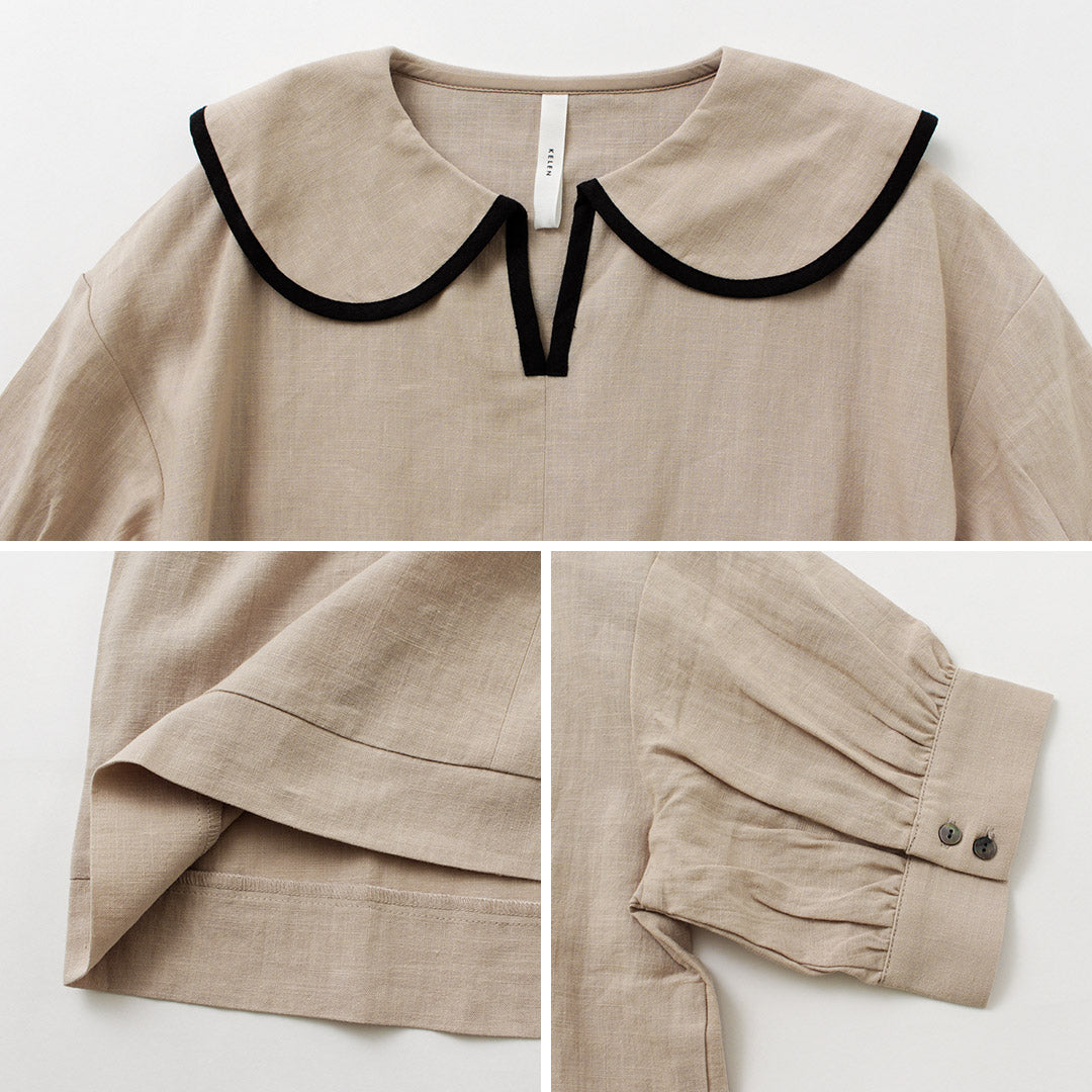【30%OFF】KELEN(ケレン) LALAT ラウンドカラー デザイントップス