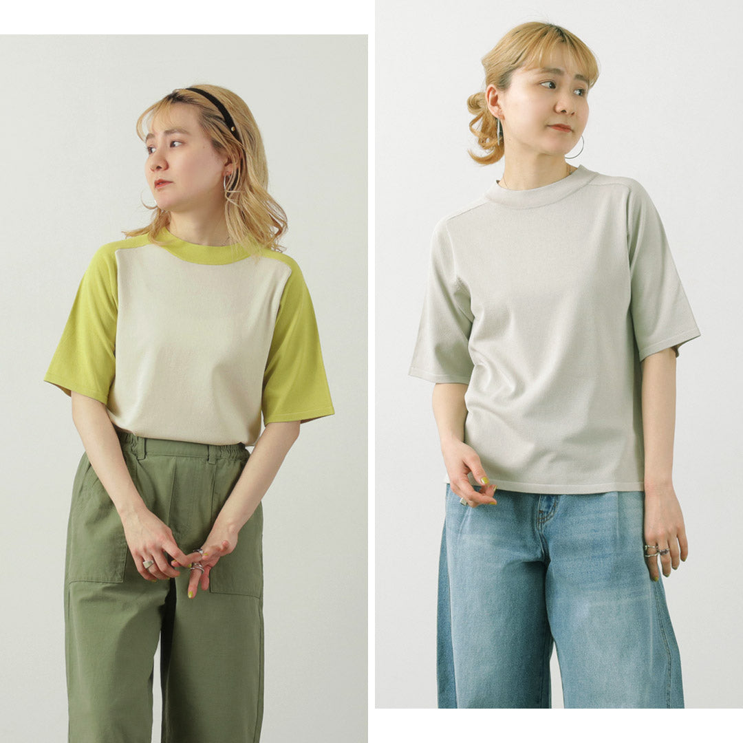 【20%OFF】KELEN(ケレン) CHIA ハーフスリーブ ニット トップス