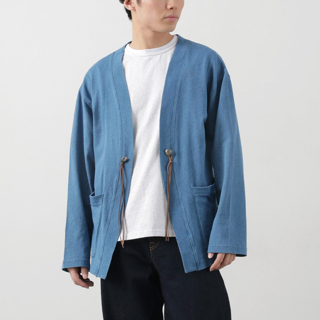 BARNS(バーンズ) リラックスフィット インディゴ カーディガン