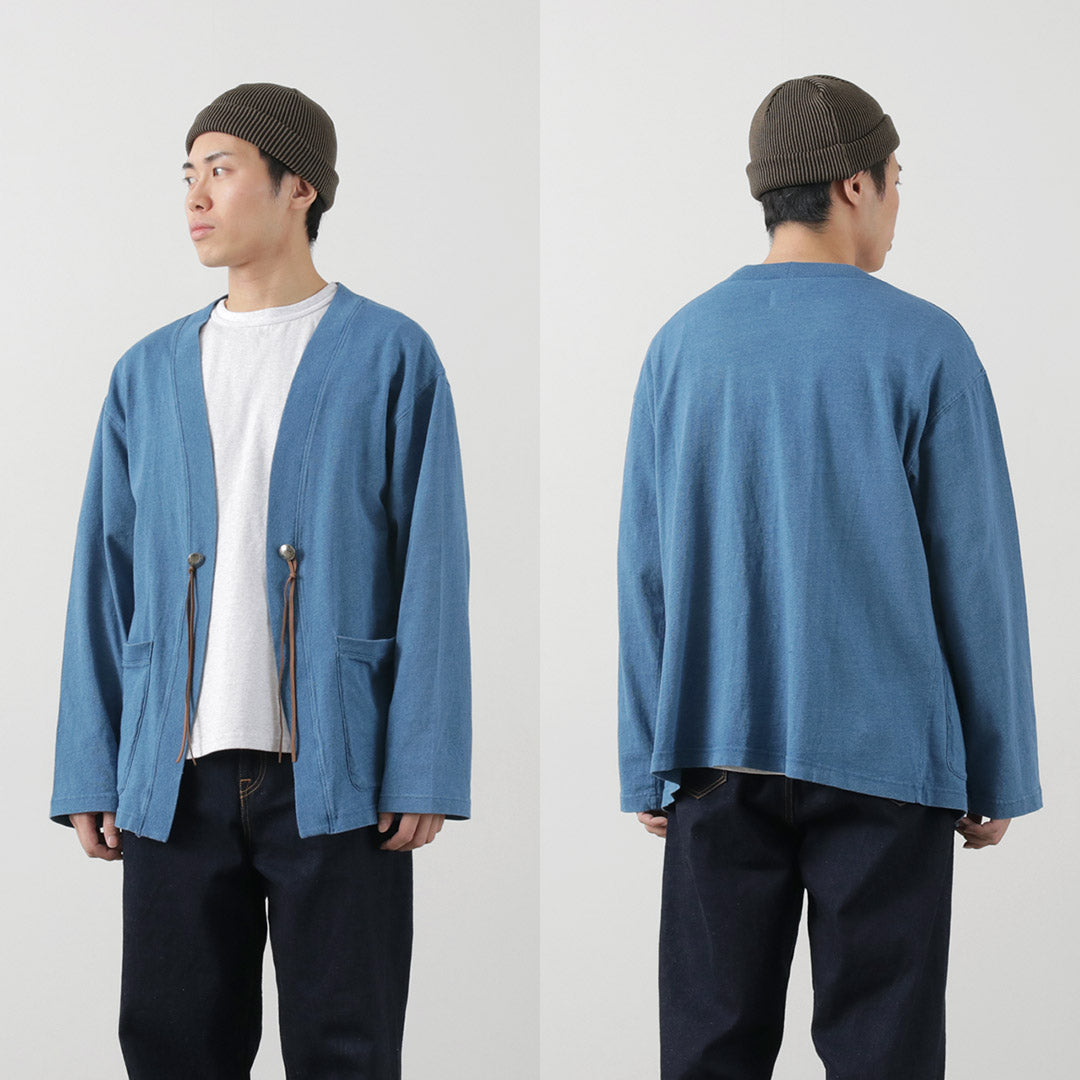 BARNS(バーンズ) リラックスフィット インディゴ カーディガン