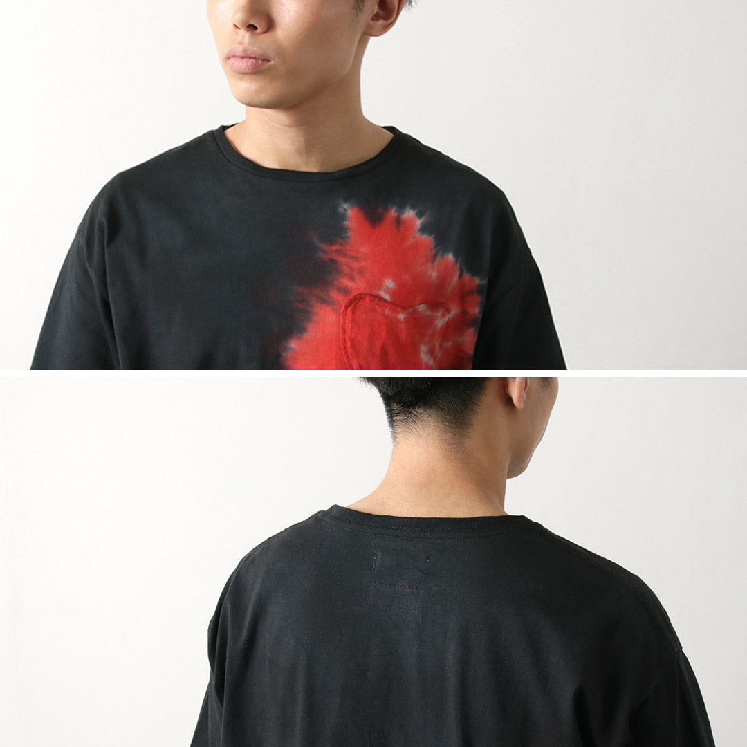 ILL ONE EIGHTY(イルワンエイティー) タイダイハート ポケット ショートスリーブTシャツ