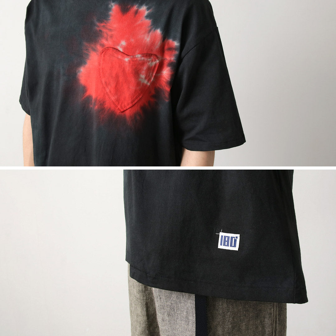 ILL ONE EIGHTY(イルワンエイティー) タイダイハート ポケット ショートスリーブTシャツ