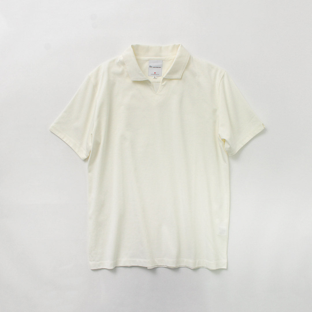 【20%OFF】RE MADE IN TOKYO JAPAN(アールイー) ドレス オーガニックコットン スキッパー ポロ 2024年モデル