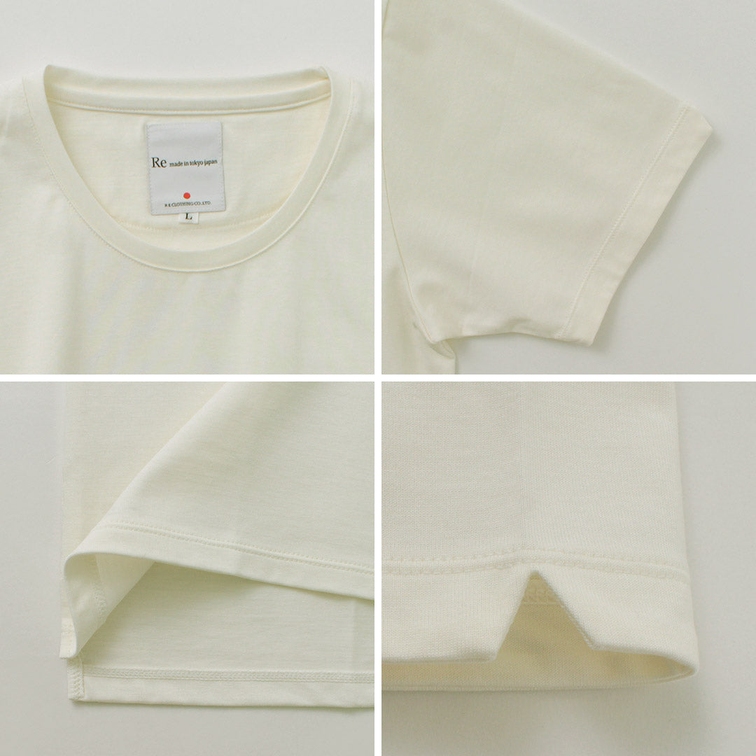 RE MADE IN TOKYO JAPAN(アールイー) 東京メイド ドレス オーガニック ヘビーウエイト Tシャツ