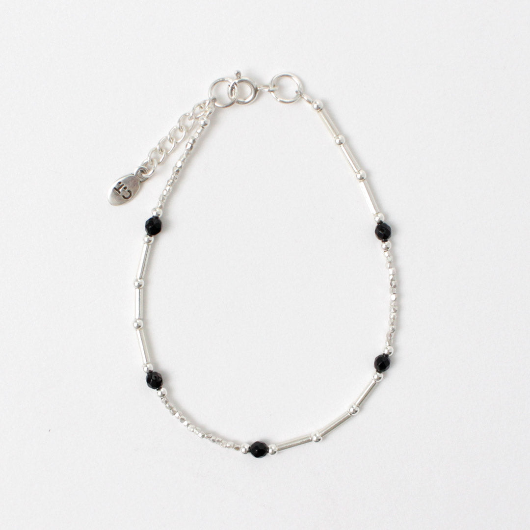 CHALISA T..(チャリッサ・ティー) カレンシルバー ブラックオニキス ビーズブレスレット シルバー925