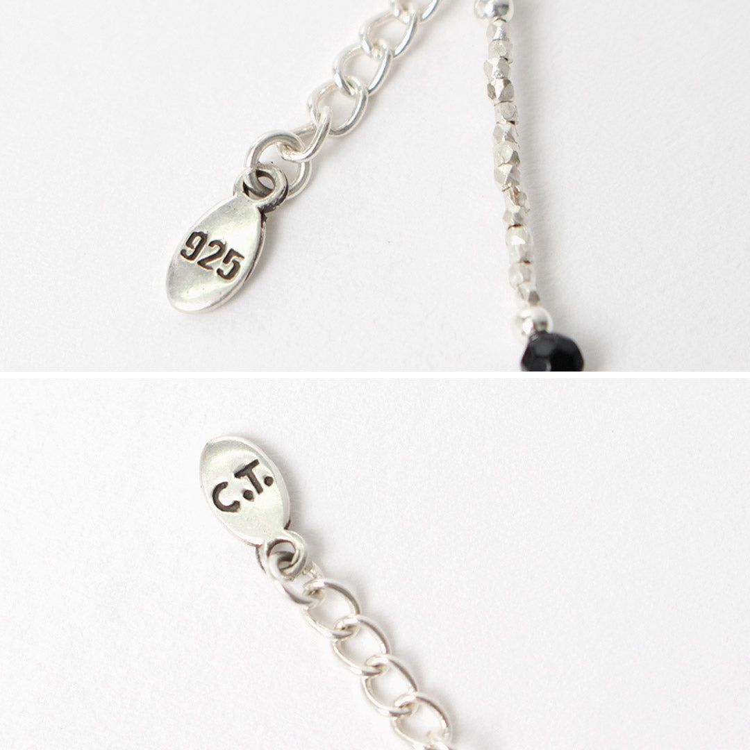 CHALISA T..(チャリッサ・ティー) カレンシルバー ブラックオニキス ビーズブレスレット シルバー925