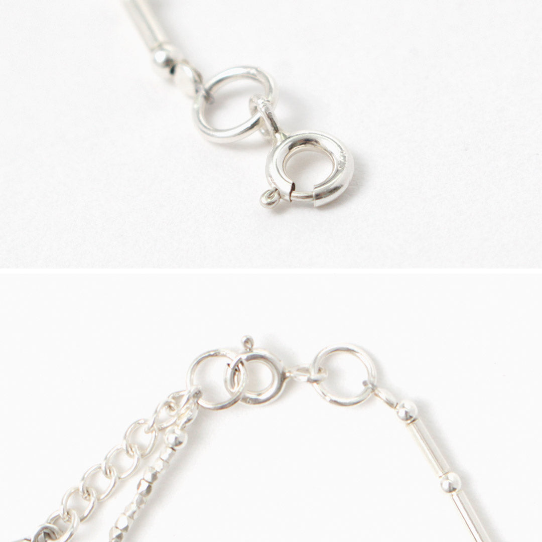 CHALISA T..(チャリッサ・ティー) カレンシルバー ブラックオニキス ビーズブレスレット シルバー925