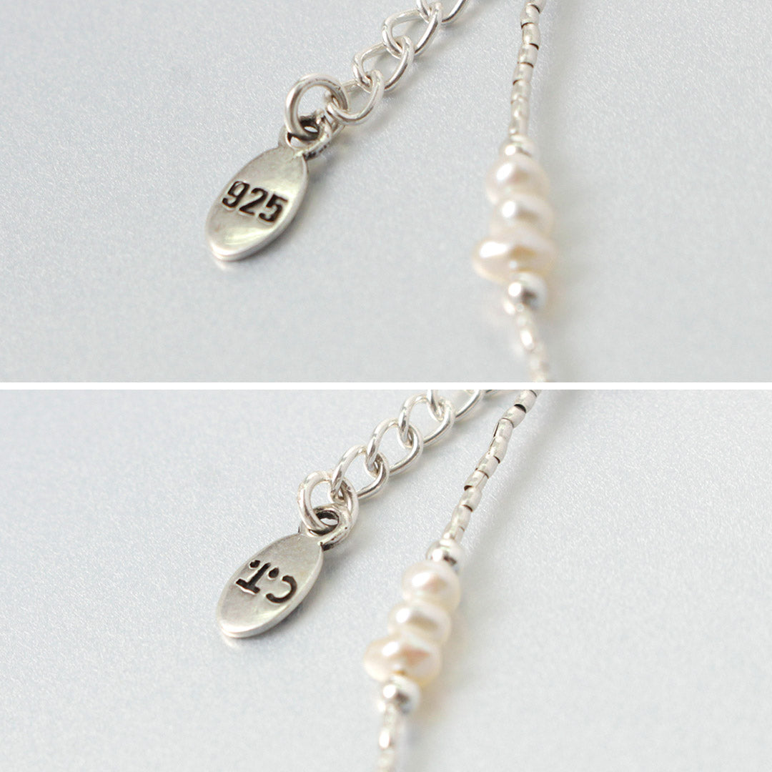 CHALISA T..(チャリッサ・ティー) カレンシルバー パール ビーズブレスレット シルバー925