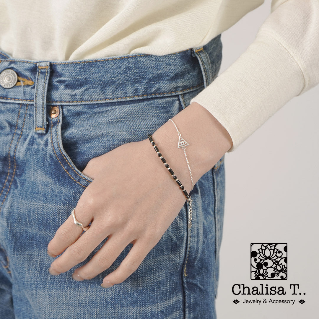 CHALISA T..(チャリッサ・ティー) トライアングルイーヴィルアイ シルバーブレスレット シルバー925