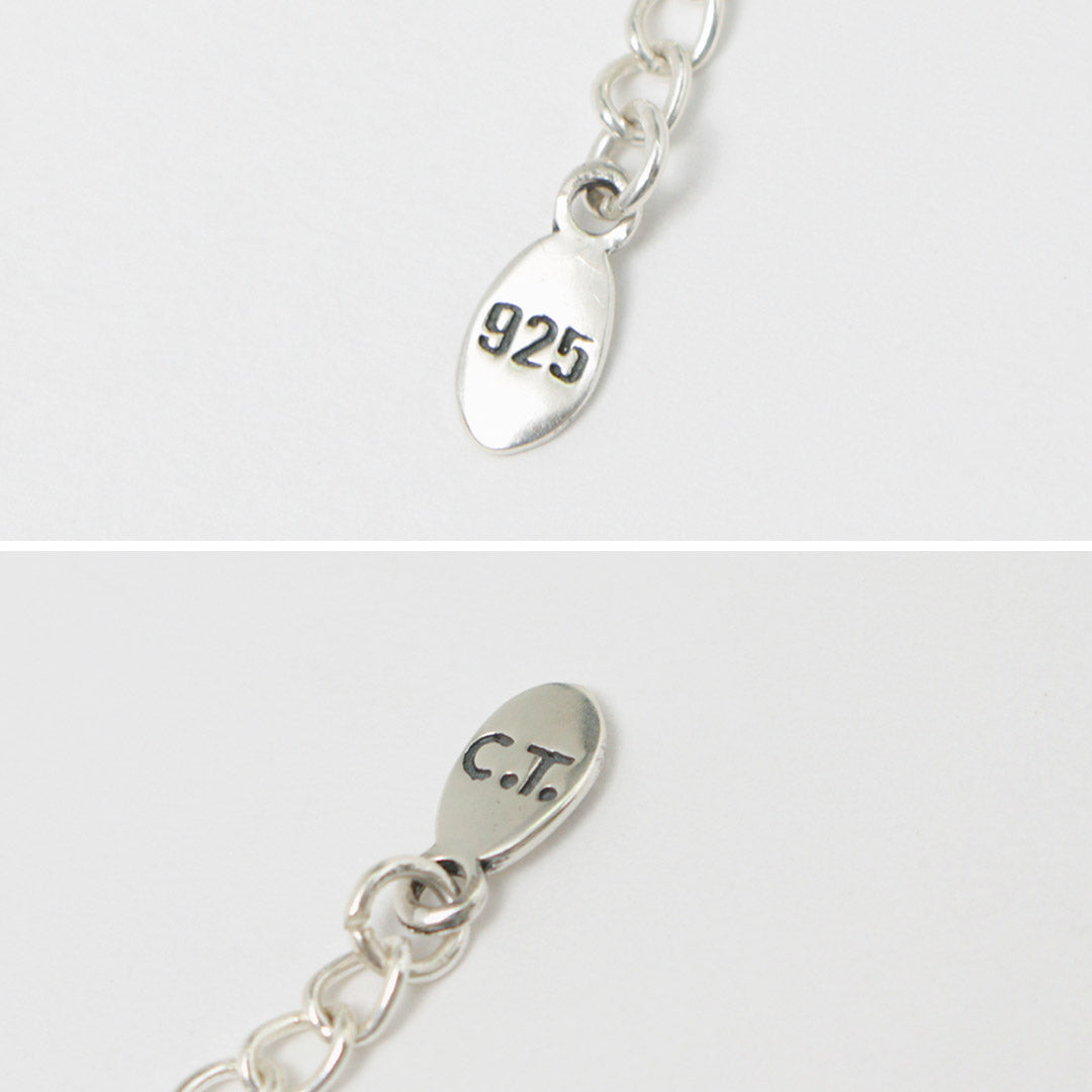 CHALISA T..(チャリッサ・ティー) ブラックオニキスビーズ シルバーボールチェーンネックレス シルバー925