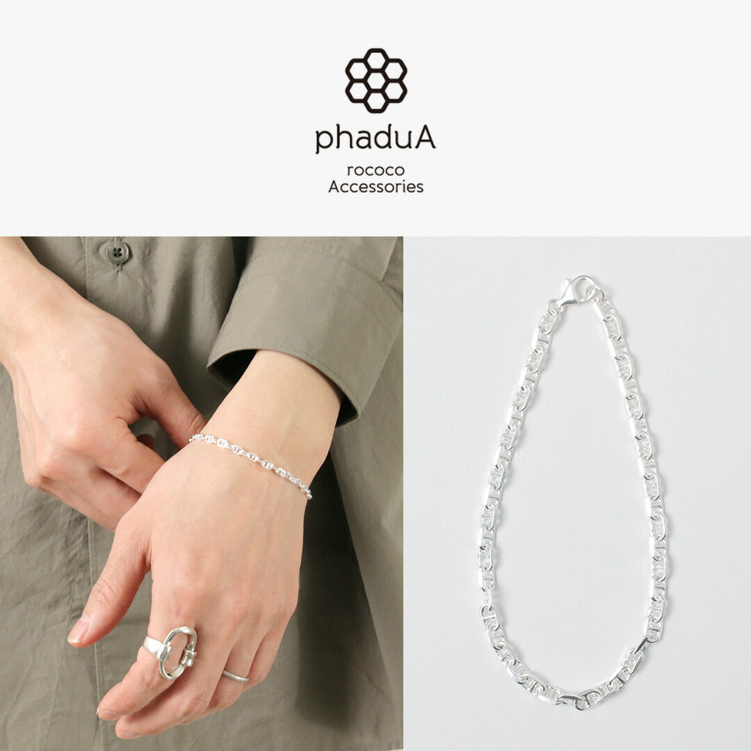 【20%OFF】phaduA (パ・ドゥア) セミソリッドアンカーチェーン ブレスレット シルバー925