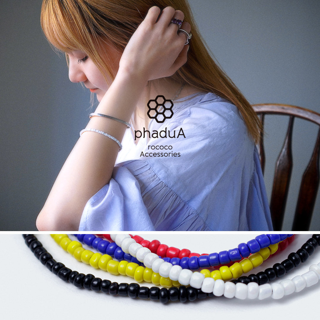 【50%OFF】phaduA (パ・ドゥア) ソリッドグラスビーズ ブレスレット