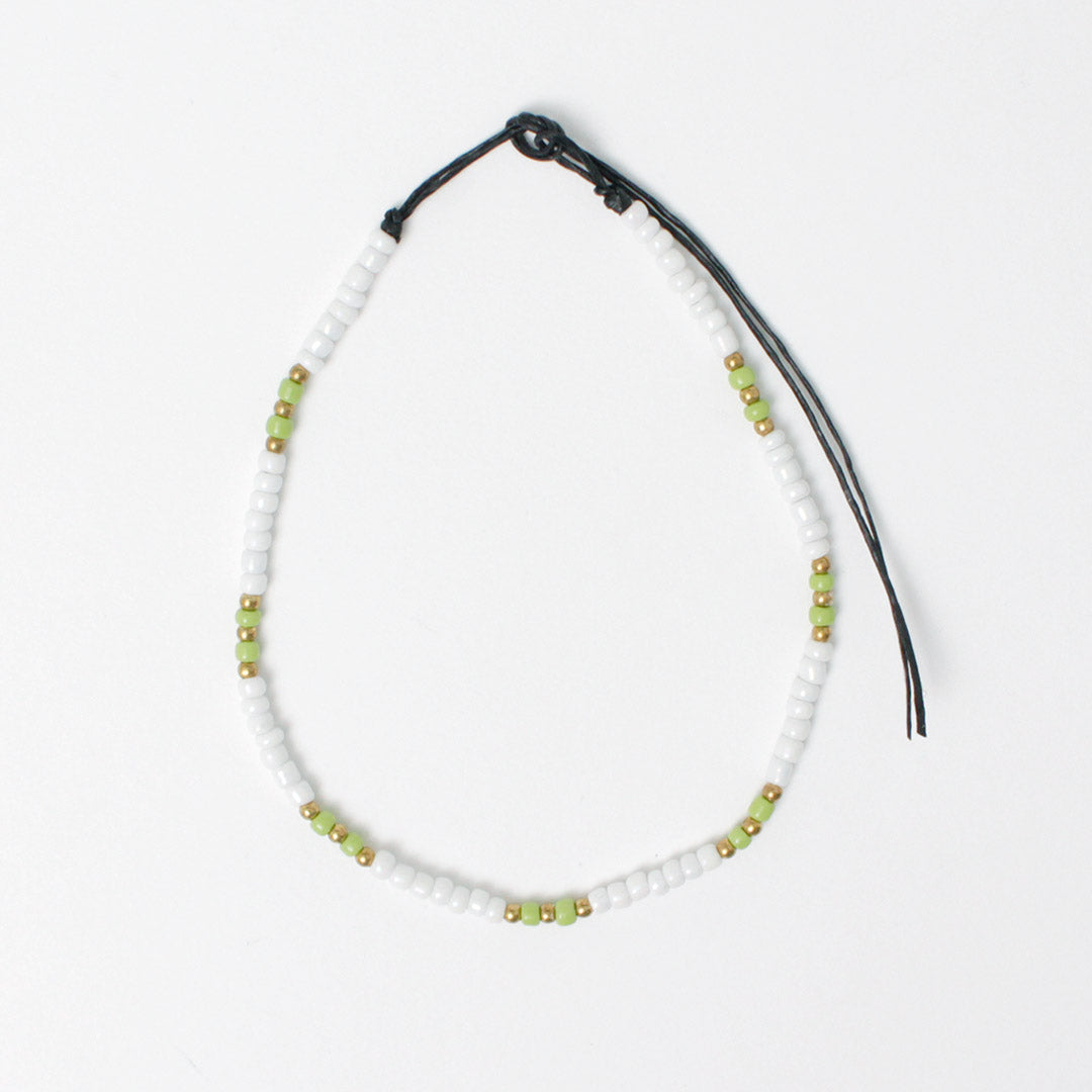 【50%OFF】phaduA (パ・ドゥア) マルチカラーグラスビーズ アンクレット